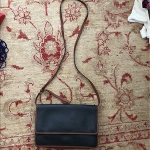 Bottega Veneta black and brown cross body purse